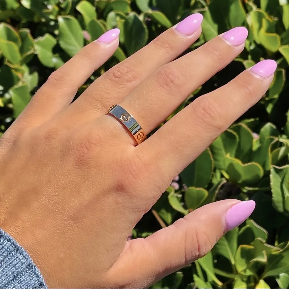 Generic Stainless Steel Screw Ring in Rose Gold